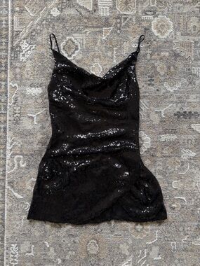 Urban Outfitters Black Sequin Party Dress
